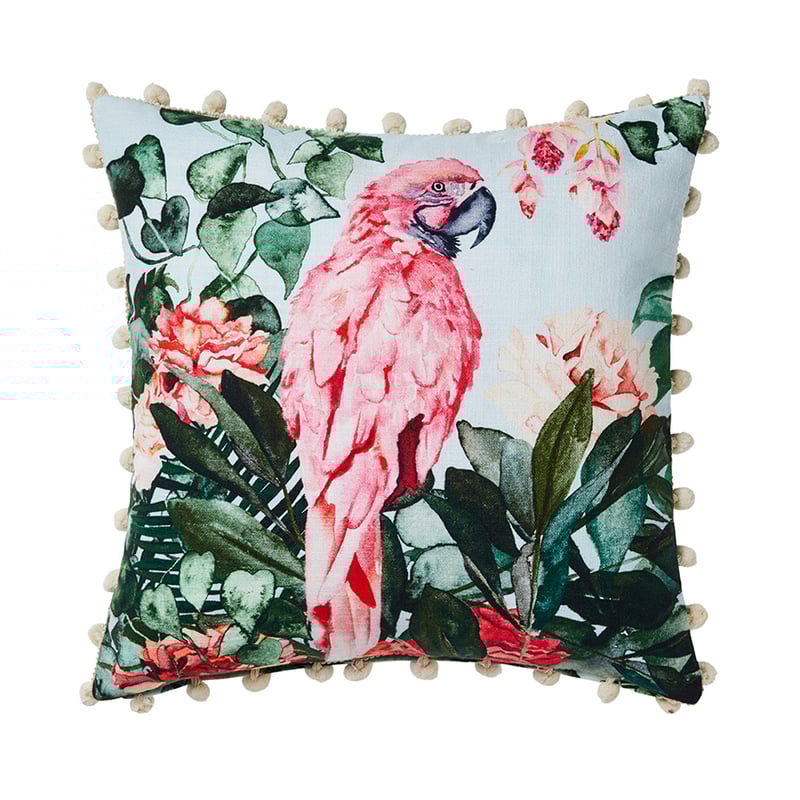 Maison Bird Cushion Pink Green 