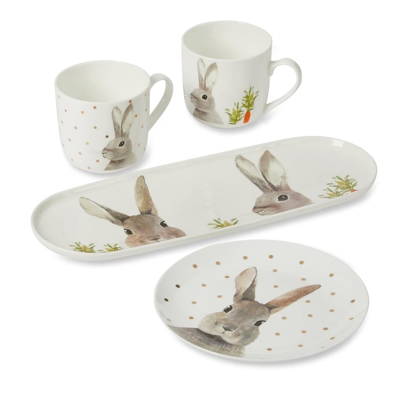 Rabbit Dots Easter Plate