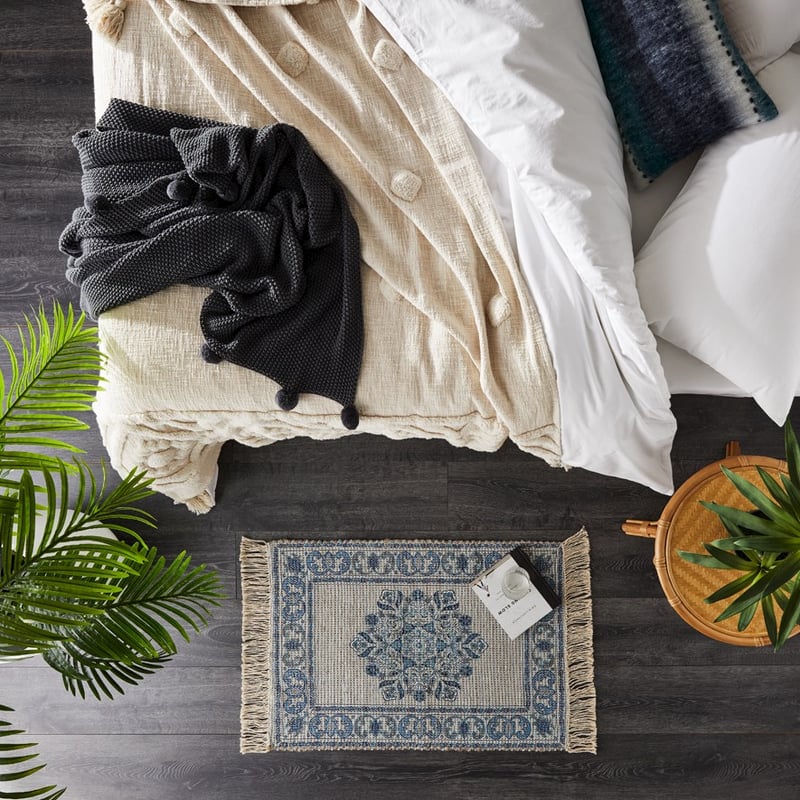 Monte Blues Floral Indoor Mat