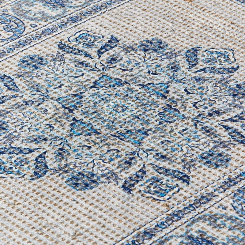 Monte Blues Floral Indoor Mat