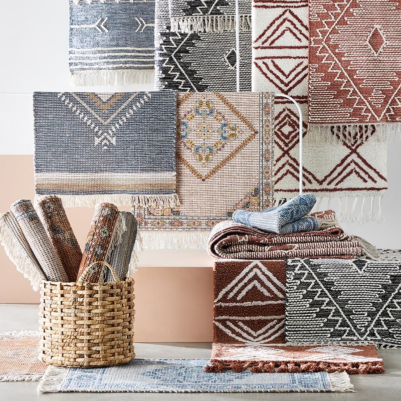 Monte Blues Floral Indoor Mat