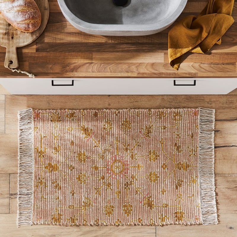 Monte Blush & Mustard Flora Indoor Mat