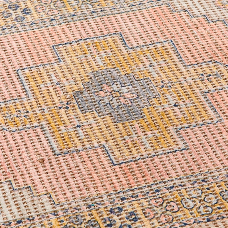 Monte Turkish Tile Blush & Mustard Indoor Mat 