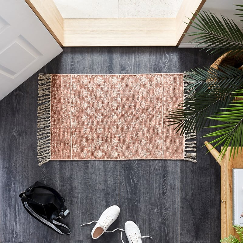 Calais Rose Block Print Indoor Mat