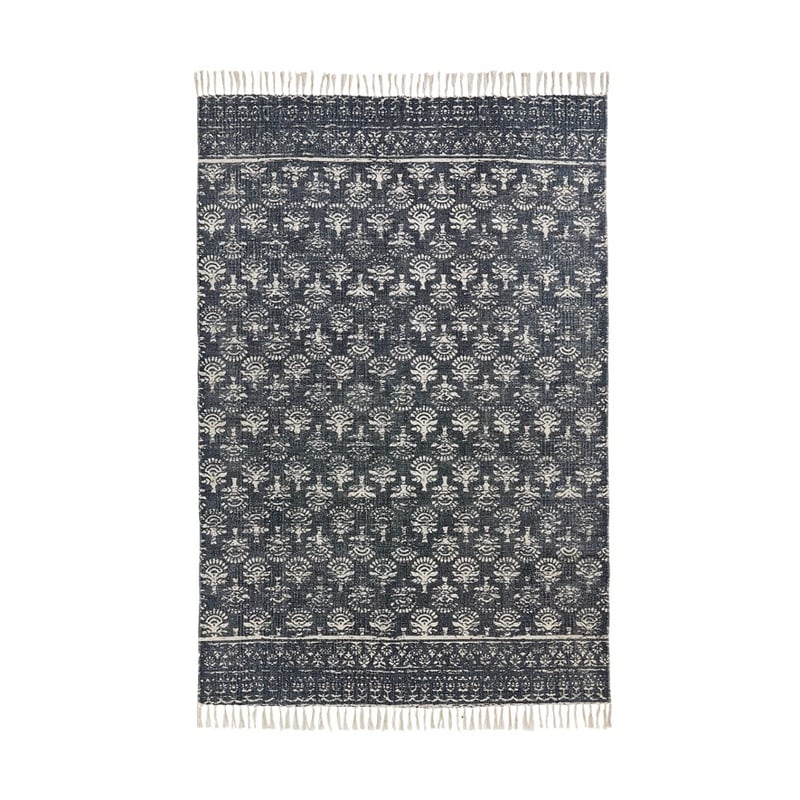 Calais Slate Block Print Rug