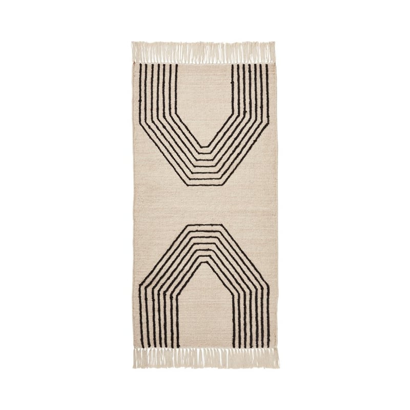 Leonie Natural and Black Rug Runner