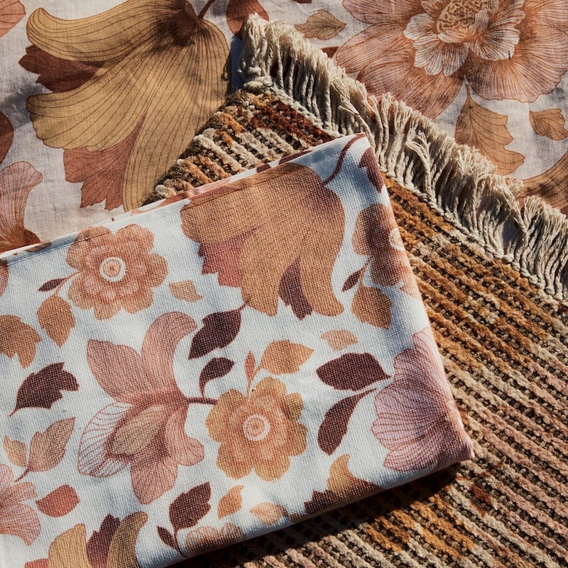 Wandering Folk Dawn Floral Indoor Mat 