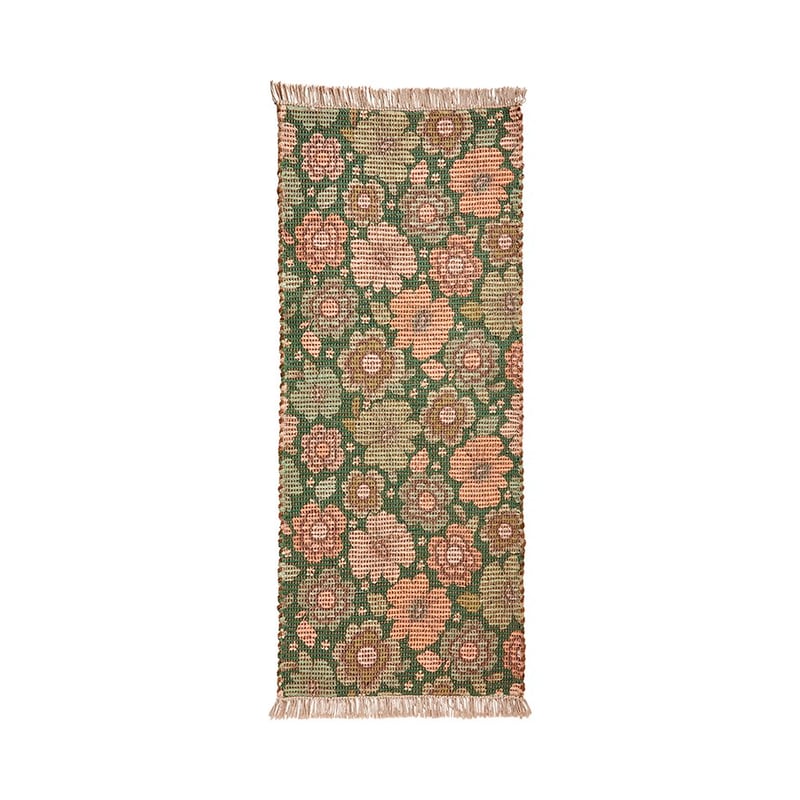 Wandering Folk Emerald Floral Rug Runner