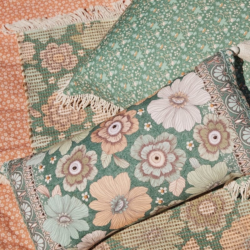 Wandering Folk Emerald Floral Rug Runner