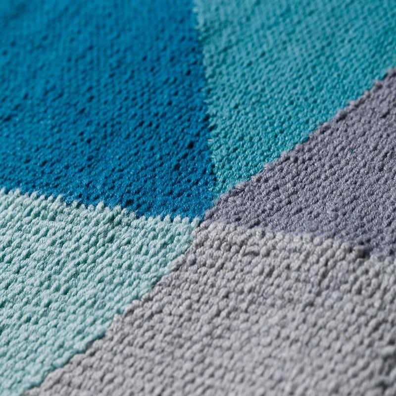 Kazbah Woven Rug Mint Geo