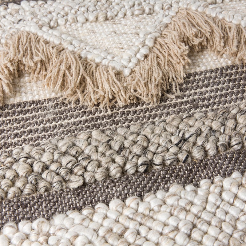 Boheme Rug Collection 160x230cm Natural Fringe