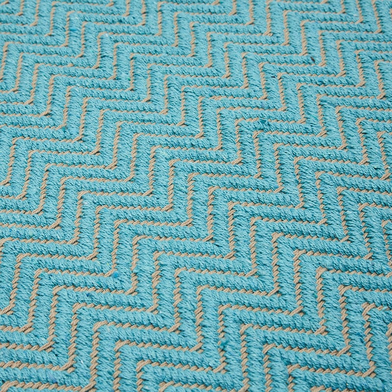 Barbados Chevron Occasional Mat Mint 