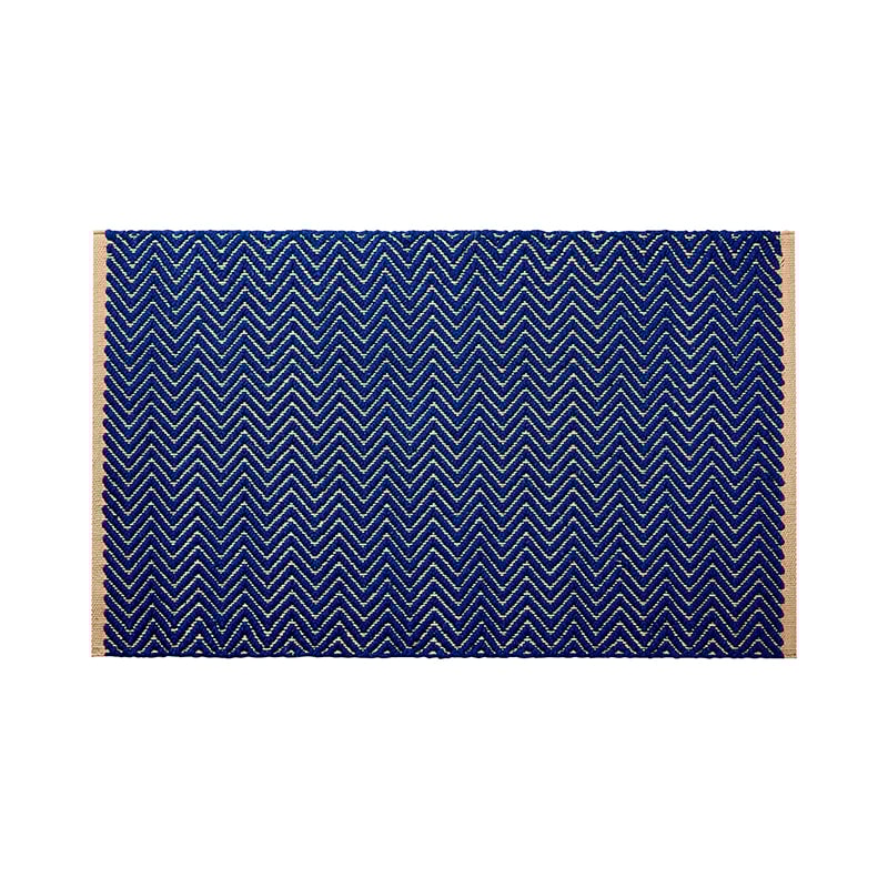 Barbados Chevron Occasional Mat Navy 