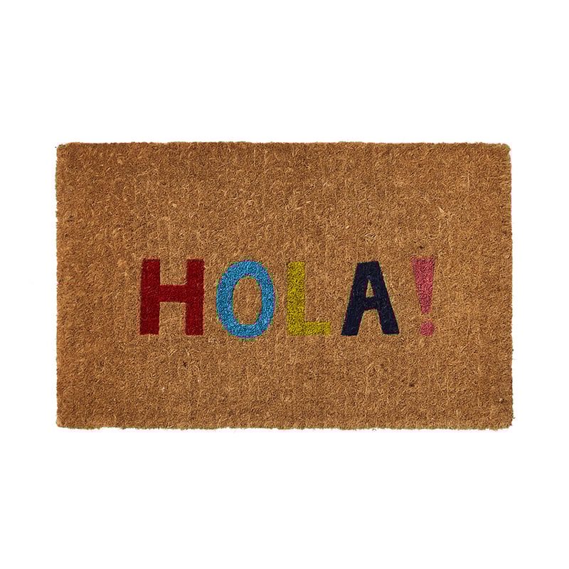 Hola! Coir Door Mat in High Thickness