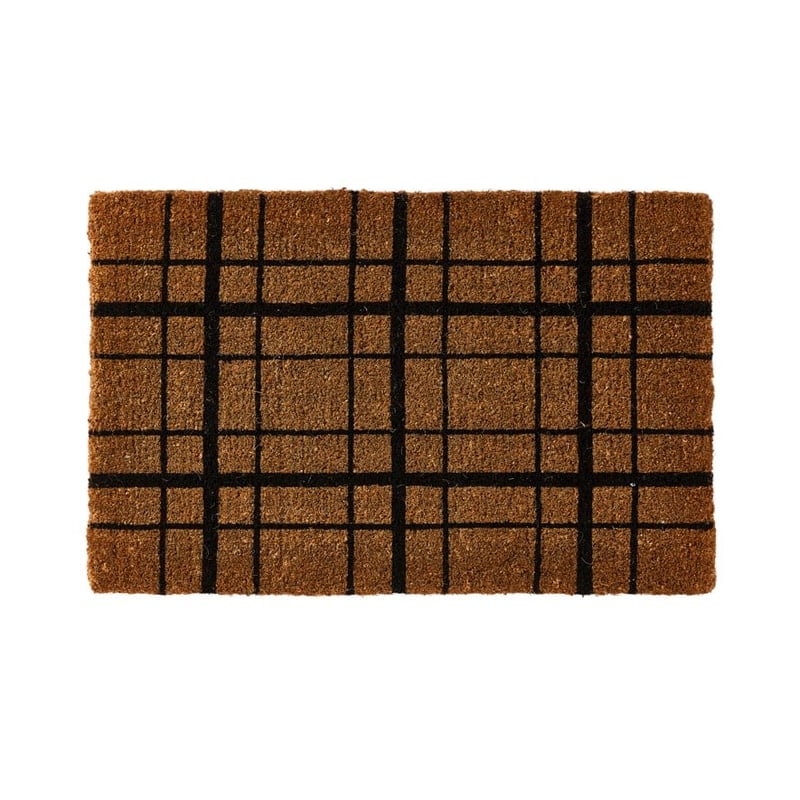 Coir Check Large Doormat