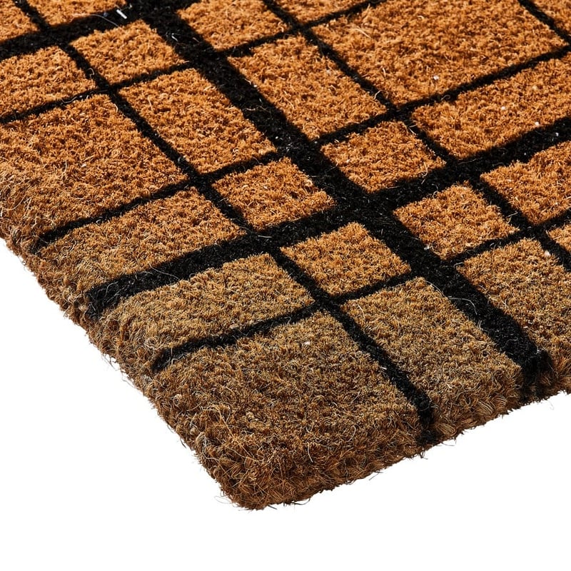 Coir Check Large Doormat