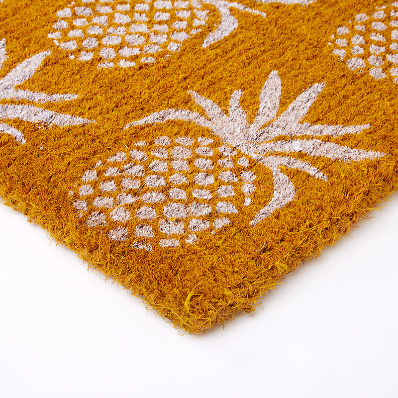 Coir Pineapples Mustard Doormat