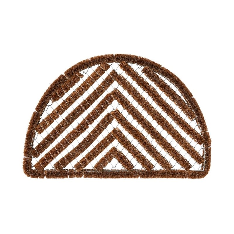 Coir Doormat 40x60cm Wire/Natural Round Regular