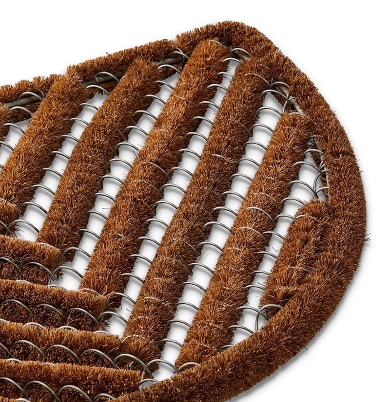 Coir Doormat 40x60cm Wire/Natural Round Regular