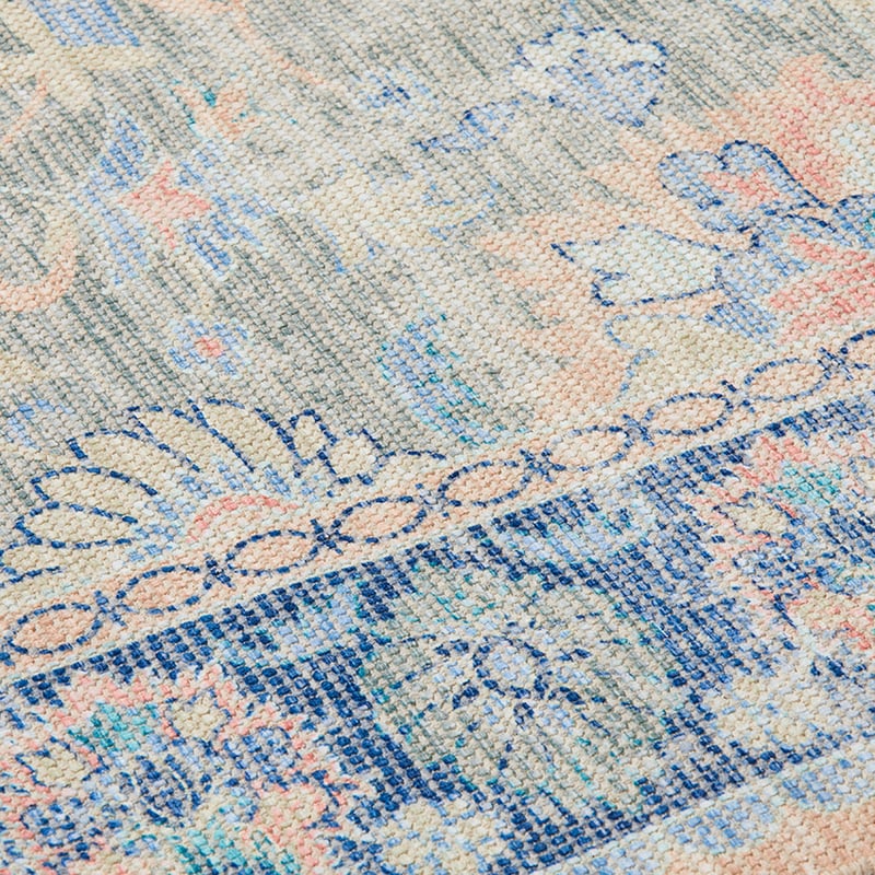 Tivoli Peach & Blue Flora Rug 