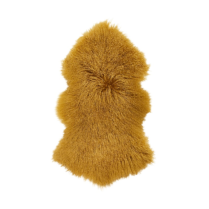 Mongolian Sheepskin Rug Mustard 