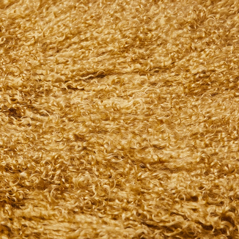 Mongolian Sheepskin Rug Mustard 