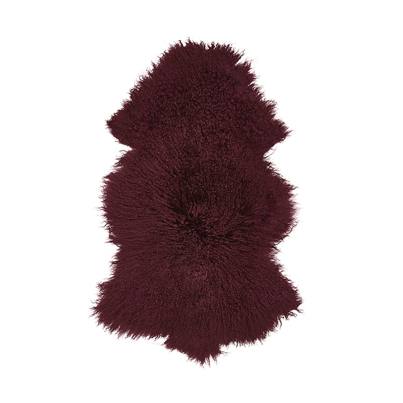 Mongolian Sheepskin Rug Plum 