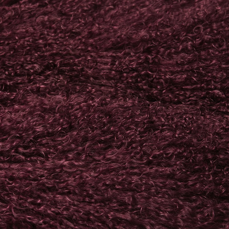 Mongolian Sheepskin Rug Plum 