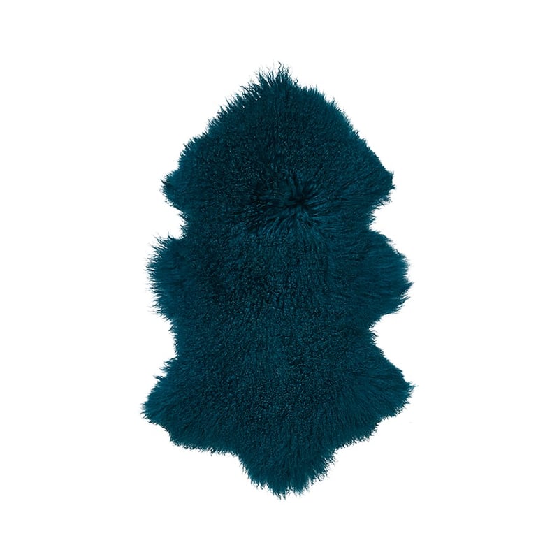 Mongolian Sheepskin Rug Teal 