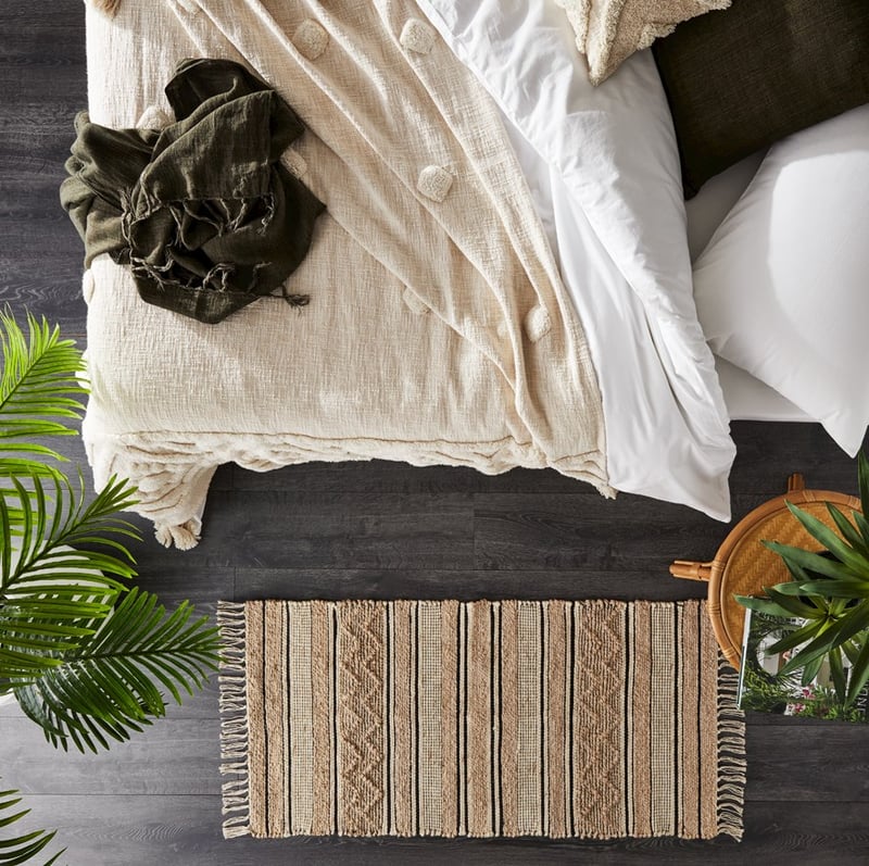 Mona Small Natural & Black Stripe Rug