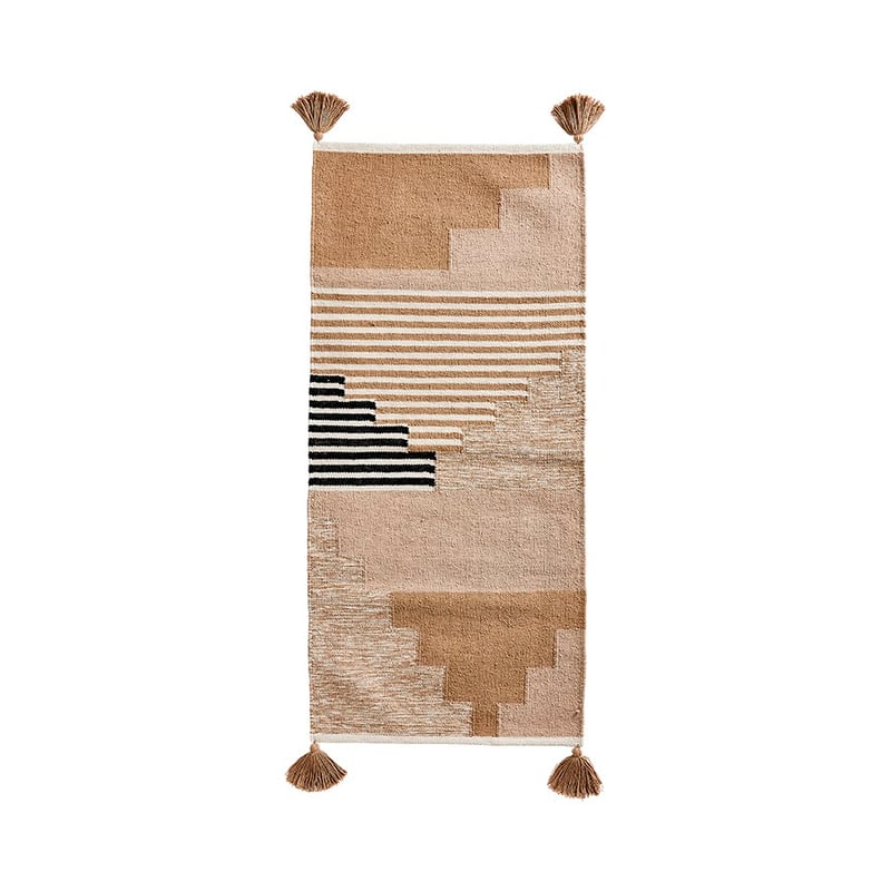 Asilah Sand & Black Rug Runner