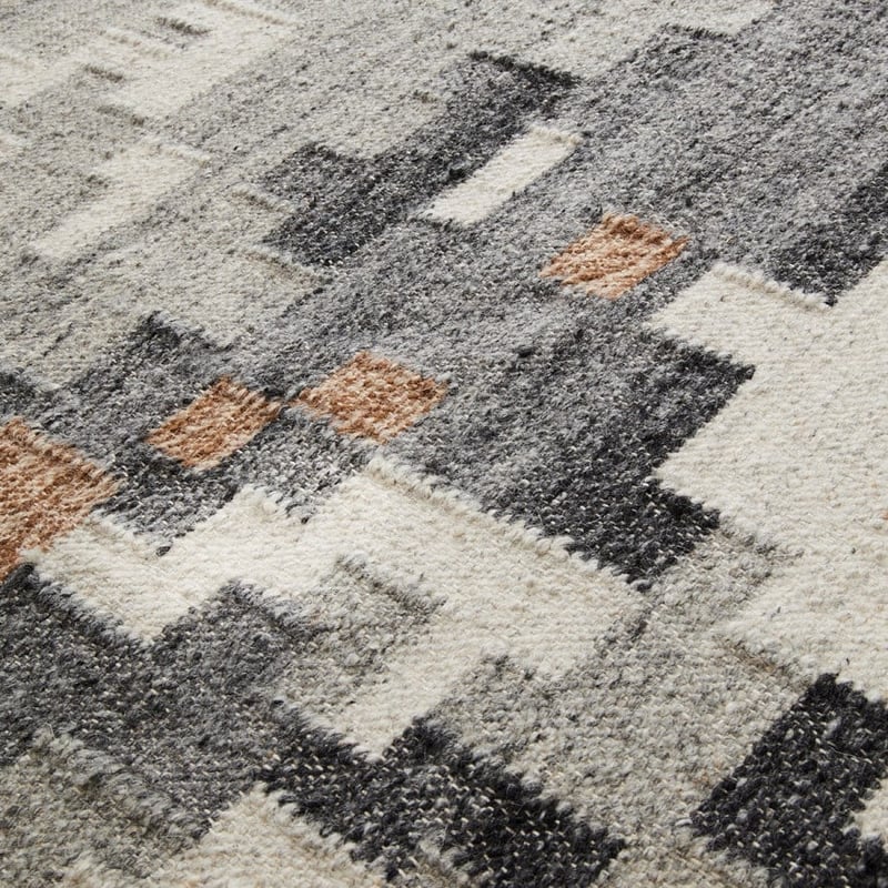 Emerson Mosaic Storm Grey & Charcoal Rug