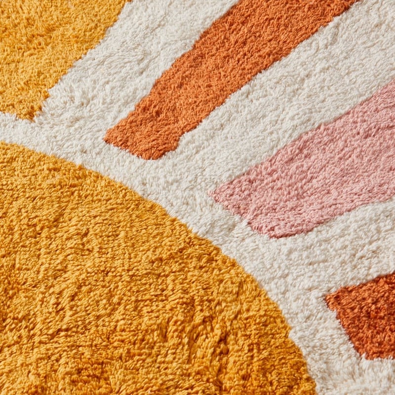 Retro Sun Round Rug 