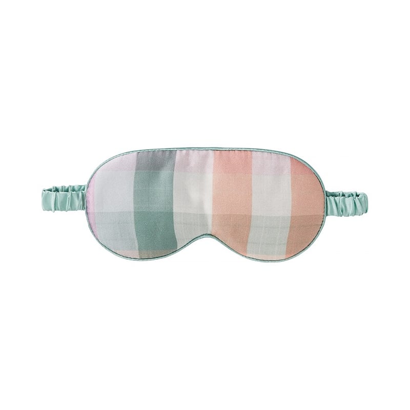 Pure Silk Soulful Hues Check Eye Mask