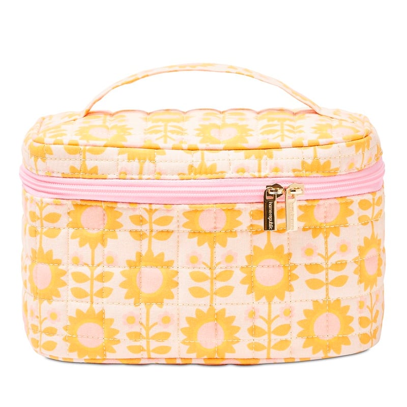 Joni Floral Golden Large Cosmetic Bag