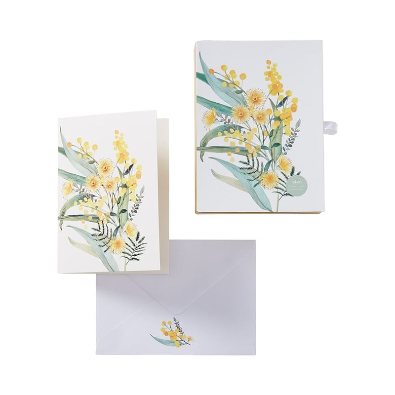 Wattle Gift Card and Envelope Set 10 Pack