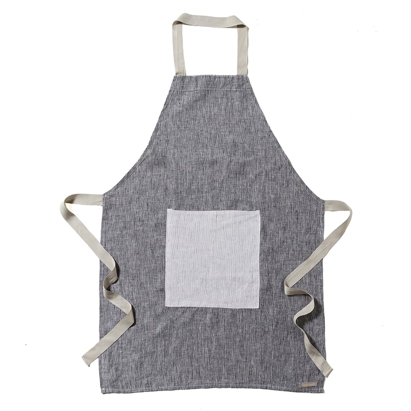 Vintage Linen Apron Black Stripe 