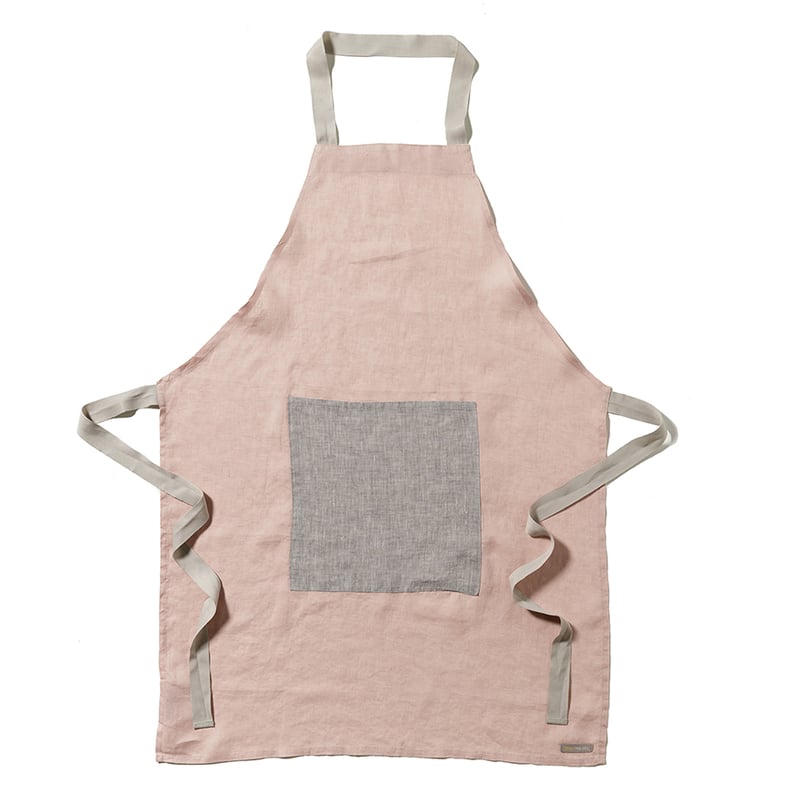 Vintage Linen Apron Nude Pink 