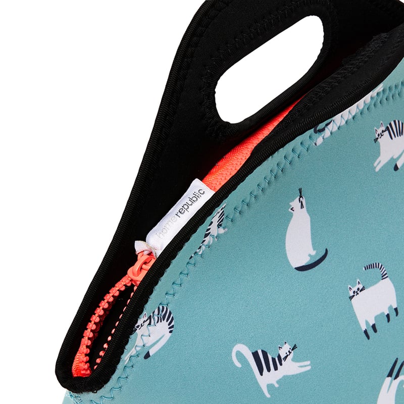 Krazy Kat Lady Mint Lunch Bag