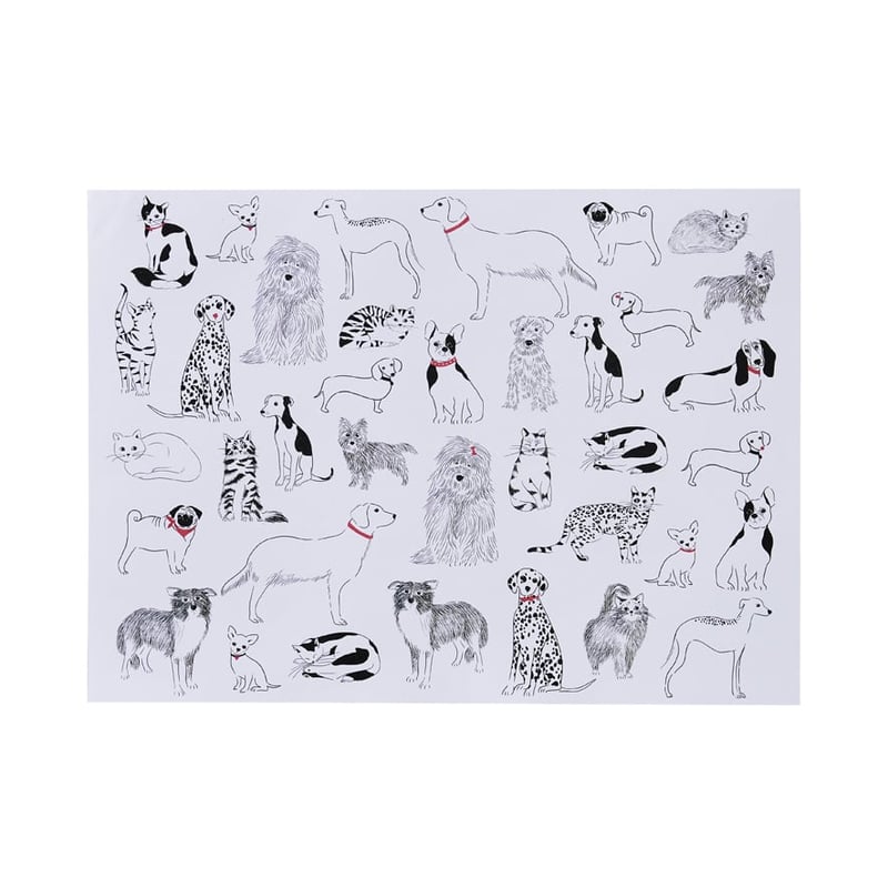 Fur Friends Collection Pack of 50 Paper Placemats