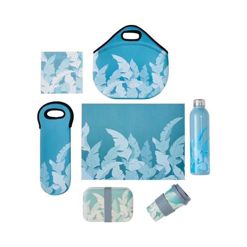 Paradise Palm Collection Teal Bamboo Cup