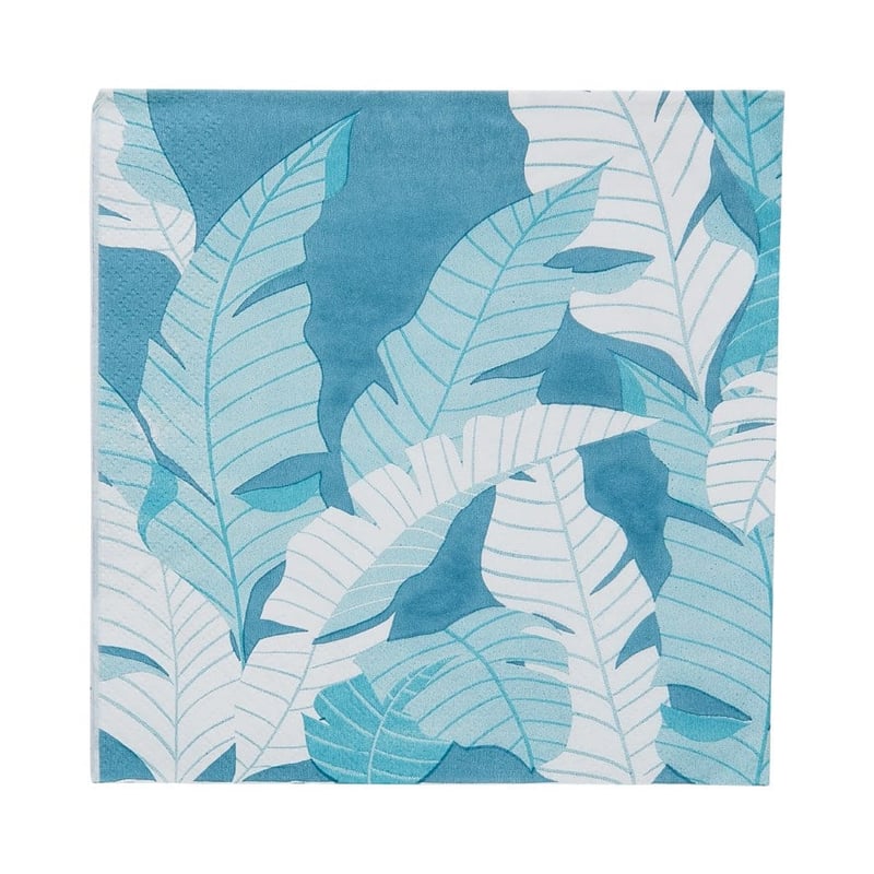 Paradise Palm Collection Teal Paper Napkins Pack of 40