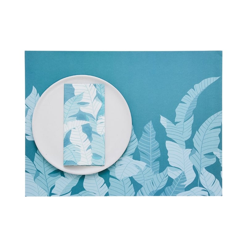 Paradise Palm Collection Teal Paper Napkins Pack of 40