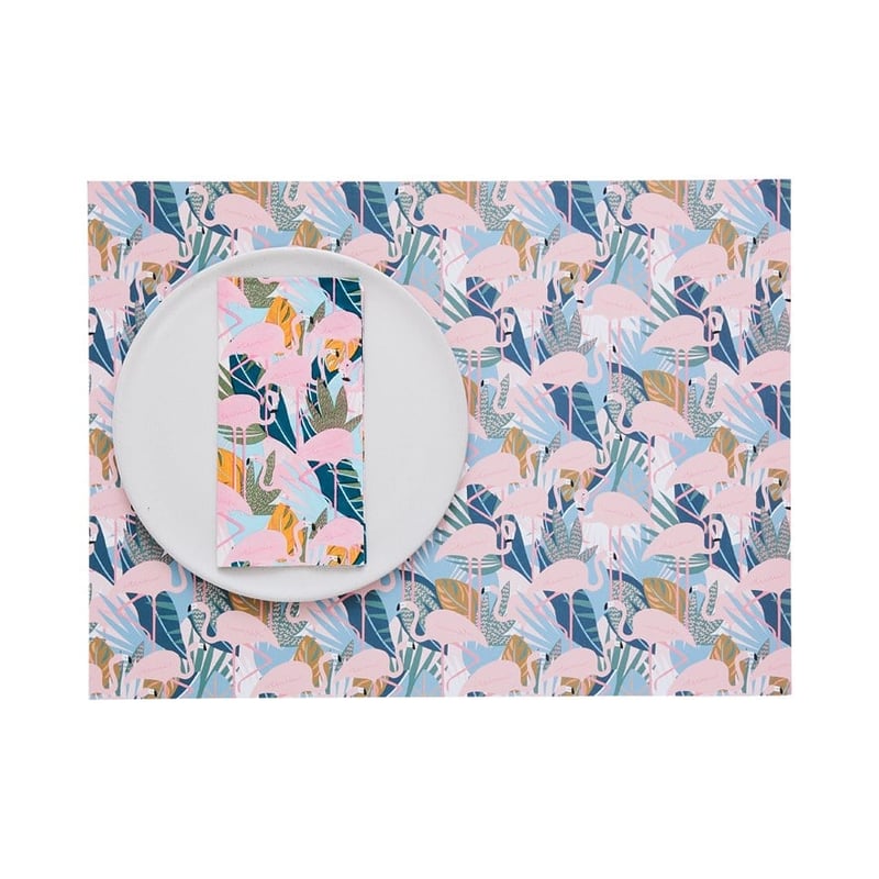 Flamingo Dream Collection Pink Paper Placemats Pack of 50