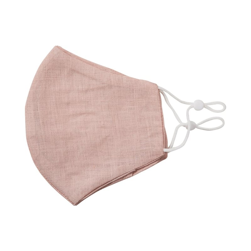 Vintage Washed Linen Nude Pink Face Mask