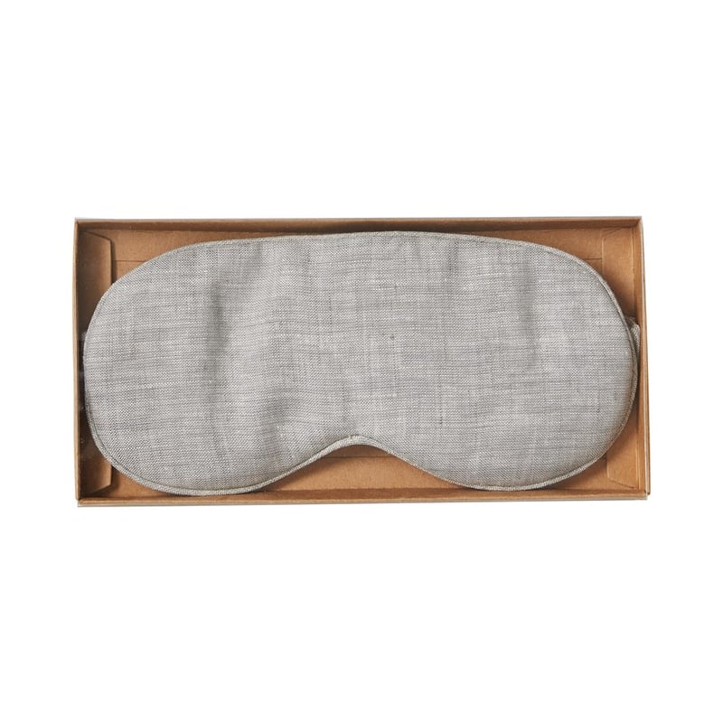 Vintage Washed Linen Grey Marle Eye Mask