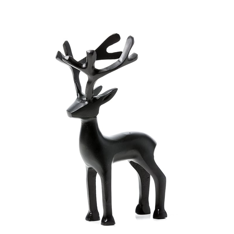 Festive Black Reindeer Ornament