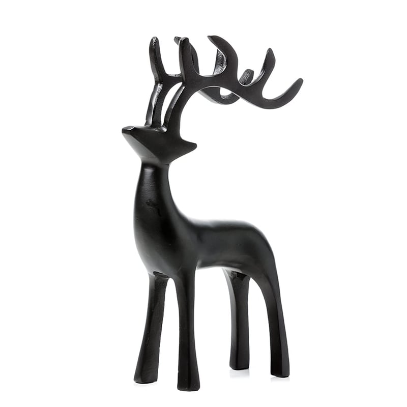 Festive Black Reindeer Ornament