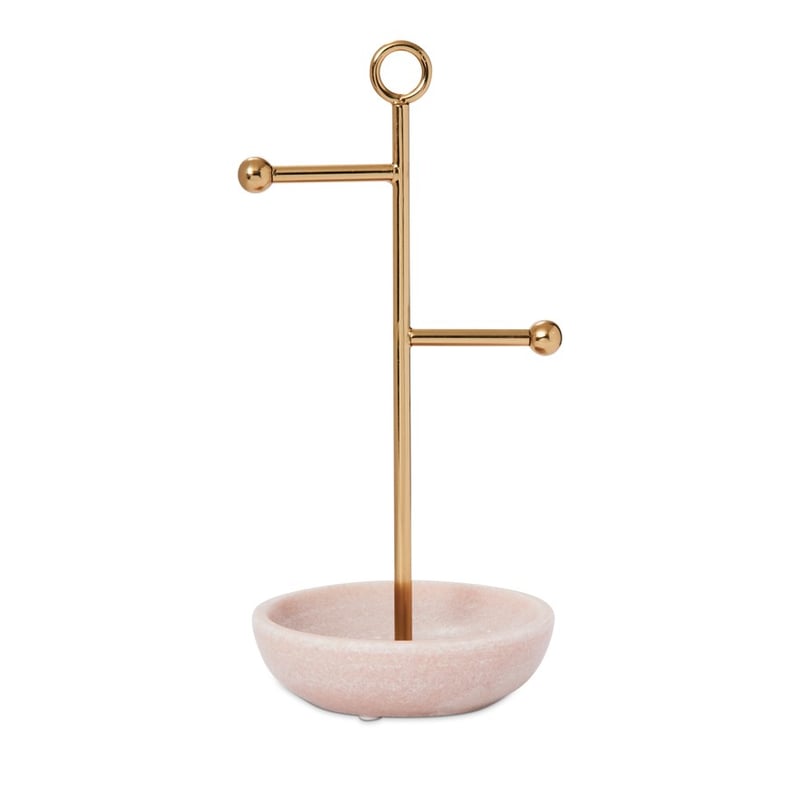 Marble Pink & Gold Jewellery Stand