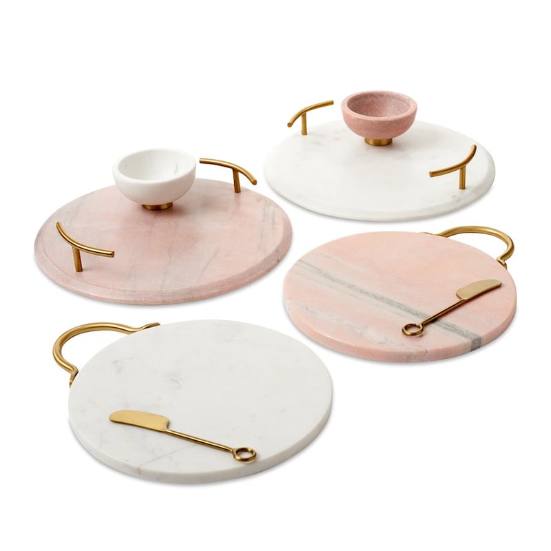 Summertime Pink and Gold Marble Salt Dish